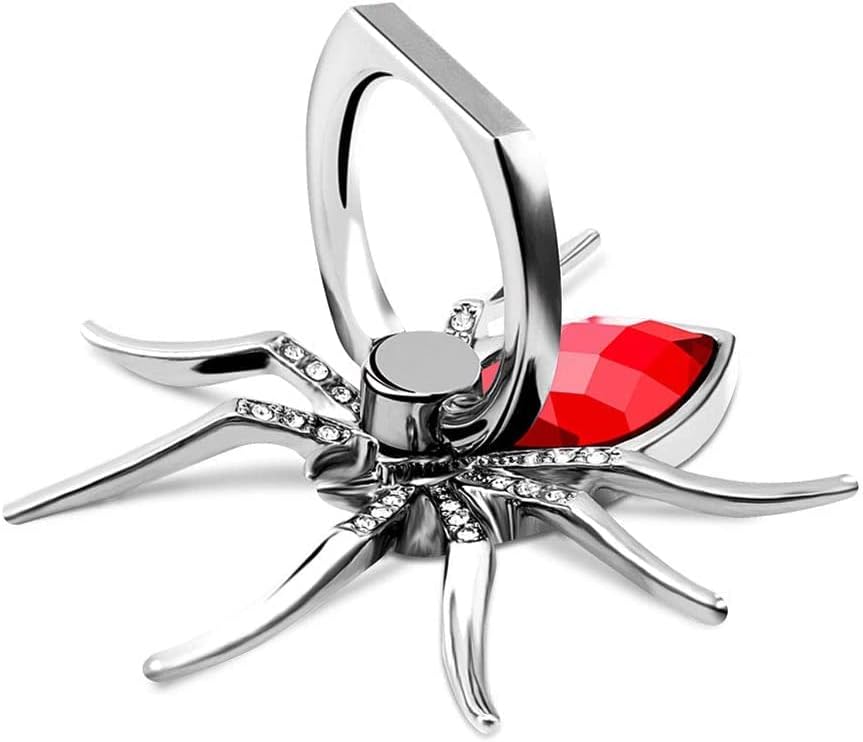 עכביש מתכת אצבע טבעת טלפון סלולרי טלפון חכם רכב מחזיק מעמד סוגר עבור טלפון טבעת אדום