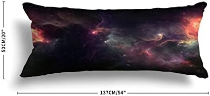 כוכבי UTF4C כוכבי הלכת גלקסי גוף כרית גוף כותנה כותנה 20 x 54 מבוגרים רכים עם כרית רוכסן מכונת ציפית