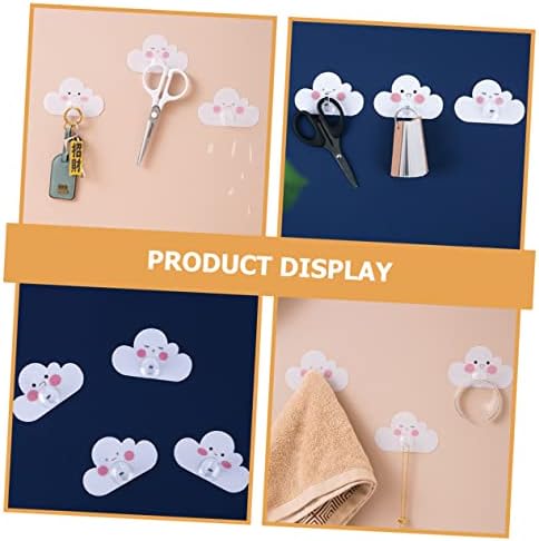 ZERODEKO 12 יחידות ענן וו ילדים עיצוב לילדים קולבי ילדים מחזיקי מפתח לרשות תרמילים תלתנים ווים