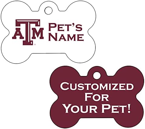 טקסס א & מ אגיס 2-צדדי חיות מחמד מזהה כלב תג / מורשה רשמית / אישית עבור חיית המחמד שלך