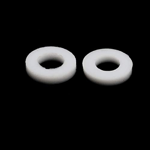 X-deree 10mmx5mmx2mm ptfe עגול בצורת כביסה שטוחה אטם טבעת לבנה 20 pcs (10mmx5mmx2mm ptfe ronda en