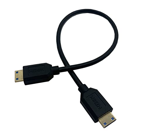 Halokny Sapphy Speed ​​Mini HDMI מחבר זכר ל- HDMI מיני מחבר זכר - שחור)