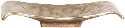 האוורד אליוט מגלגל זהב מגולל מגש דקורטיבי מגש מתכת, 11.5 x 6 אינץ '