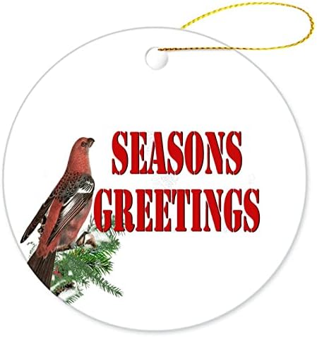 קישוטי מזכרת של ציפורים אדומות עונות מברכות קישוטים תלויים לחג המולד תלייה קישוט עץ חג המולד קישוטים עגולים מתנה
