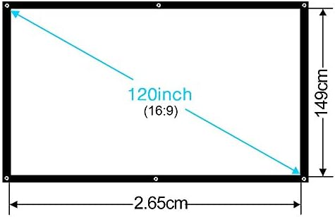 FZZDP 100 אינץ '120 אינץ' 16: 9 קדמית קדמית מתקפלת קדמית בית קולנוע ביתי חיצוני קיר קיר לבן מסך