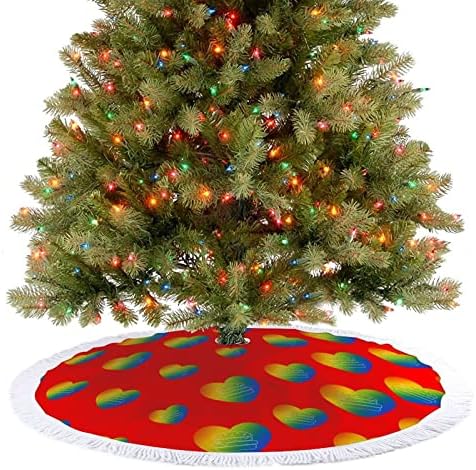 חובבי המבורגר חובבי ענן הדפס עץ חג המולד עם ציצית למסיבת חג מולד שמח תחת עץ חג המולד