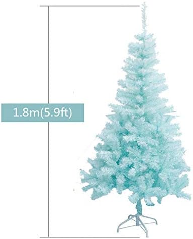 עץ חג המולד של ZPEE Blue PVC, עץ אורן קישוט חג המולד מלא מלאכותי עם עמדת מתכת קל להרכבה עץ חשוף