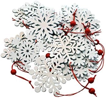 סט Khevga של 18 קישוטי עץ חג המולד עץ פתית שלג עץ חג המולד קישוט פתיתי שלג