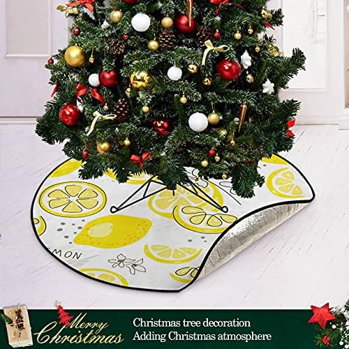 מחצלת עץ חג המולד של לימון צהוב עץ עץ עץ עץ עמדת מגש שטיח מחצלת מתחת לאביזר עץ חג המולד לאספקת בית הגנה