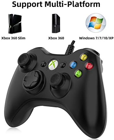 בקר משחק NBCP עבור Xbox 360, בקר Xbox 360 קווי עבור מחשב Windows 7/8 /8.1/10/ Microsoft Xbox360/Xbox 360