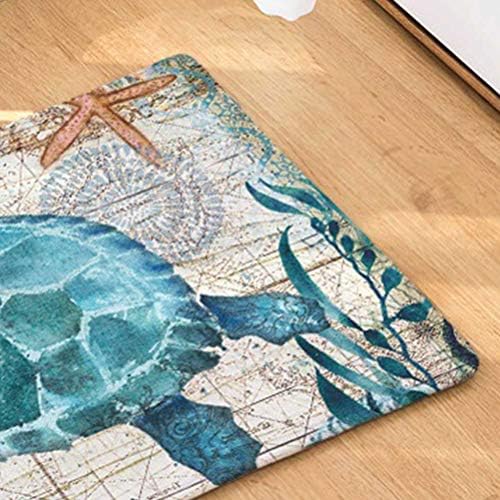 קבילוק אופנה 1 מחשב 40 * 60 סמ שפשפת בציר הימי האורגניזם מודפס רצפת מחצלת החלקה אמבטיה שטיח