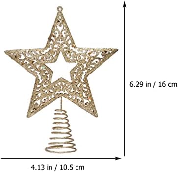 יארדווה 2 יחידים עץ חג המולד טופר נצנצים עץ כוכב טופר קריסטל כוכב חג המולד מדליק עץ חג המולד כוכבי חג המולד