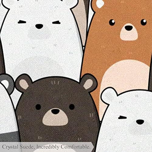 חמוד מקסים Kawaii Teddy קוטב דוב פנדה וגריזל אנטי להחליק כרית שטיח עגול