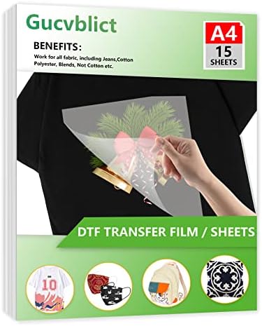 4 15 גיליונות דו צדדי מט ברור גיליונות, לחיות מחמד חום העברת נייר ישיר כדי סרט הדפסת על חולצות