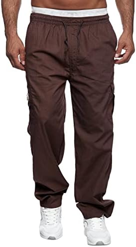 מכנסי מטען אופנה של אנדורדורד מכנסיים אתלטים מרובי כיס מכנסיים חיצוניים מזדמנים מכנסי עבודה רופפים