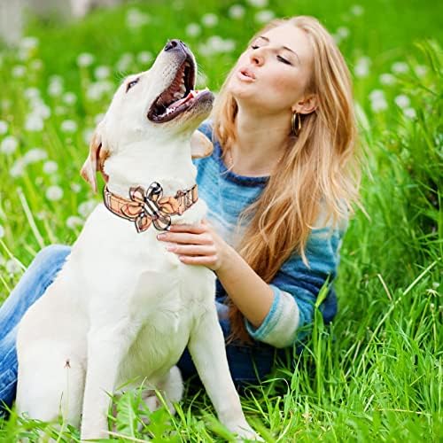 ילדה כלב קולרים קטן בינוני גדול כלבים, נקבה כלב צווארון עם פרח כלב עניבת פרפר צווארון גור קולרים