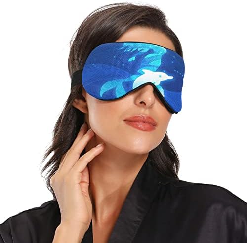 מסכת עיניים שינה יוניסקס כחול-כוכב-מרמאי-דולפינים לילה מסכת שינה נוחה שינה שינה כיסוי