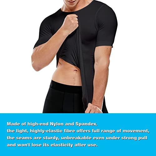 גברים של דחיסת חולצה גופיית הרזיה גופייה אימון אפוד שרירי בטן בטן רזה גוף מעצב