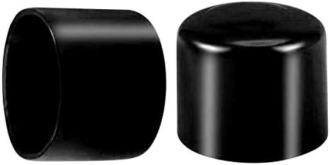 בורג חוט הגנת שרוול גומי עגול צינור בורג כובע כיסוי ידידותית לסביבה שחור 60 ממ מזהה 100 יחידות