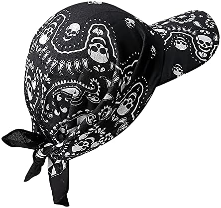 כובע גולגולת עם גולגין הגנה על שמש בנדנה נשים חוף כובע שמש כובע דייג שחייה טורבן טורבן עטוף רוח עטיפת ראש כיסוי