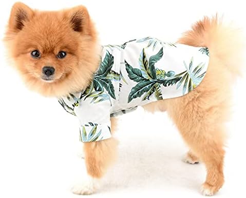 חולצות חולצה מזדמנת תשלום חולצות כלבים הוואי לכלבים קטנים אפוד חוף שחוף שרוול קצר אננס קוקוס גופיות