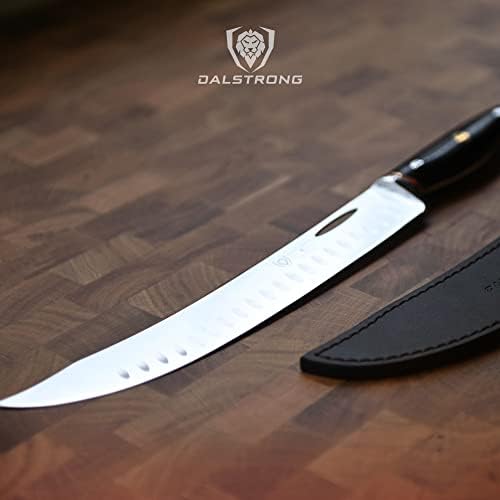 סכין קצבים דלסטרונג - 10 אינץ '- סדרת סנטוריון-גרם 10 ידית סכין מטבח בשר-צרור חד כתער עם מוט השחזה -