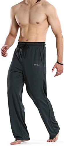 Toyoocl Pantpant-Stealtic Pants-Wake-Out-Acce-attom-gocing-gym עם כיסי רוכסן אימוני ספורט תחתון פתוח