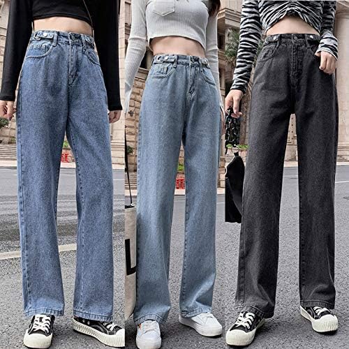 מכנסי ג'ינס של נשים, נשים, רגל רחבה רחבה רחבה, מכנסי מכנסי מכנסי מכנסיים Y2K, בגדי רחוב y2k
