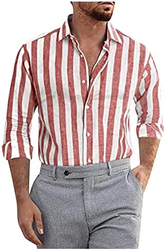חולצת פסים לגברים כפתור שרוולים קצרים למטה חולצה מהירה דש יבש מהיר נוחות רכה גברים חולצת תאריך