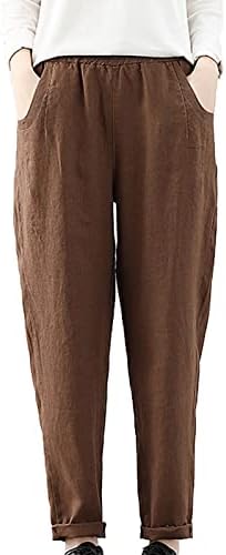 טרקלין לנשים שרוך מכנסיים קצרים מותניים רופפים צבע סולייד מכנסיים קצרים נוחים רחבים רגל רחבה מכנסיים מותניים