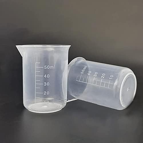 כוס מדידה של יוטגוס 50 מל PP פלסטיק מדובר בכניסה משוגעת לשקוף לנוזלי מטבח מעבדה 1 יחידות