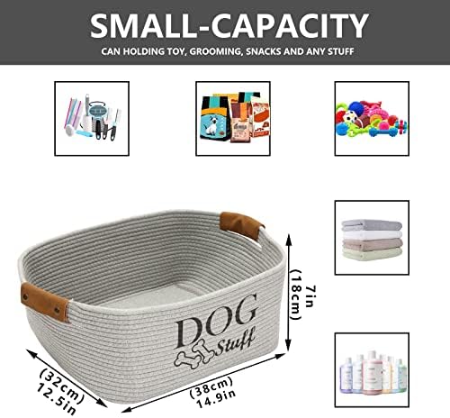 אחסון צעצועים של כלבי כותנה כותנה עמיד, פח כלבים גדול, מיטת חיות מחמד, קופסת צעצועי גור - מושלמת לארגון