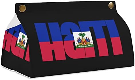 דגל של קופסת הרקמות של האיטי מארגן נייר פנים מארגן מחזיק מפיות מפיות שולחני שולחן עבודה דקורטיבי