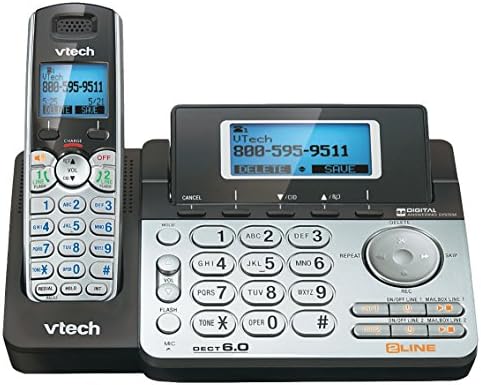 VTECH DS6151 טלפון אלחוטי ניתן להרחבה דו-קו עם מערכת תשובה