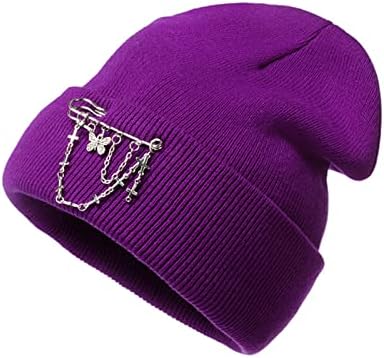 נשים לסרוג רפוי כפת כובע לשמור למבוגרים ניטראלי סרוג חם חורף כובע לקשט צמר כובע חיצוני רגוע בכושר כובע