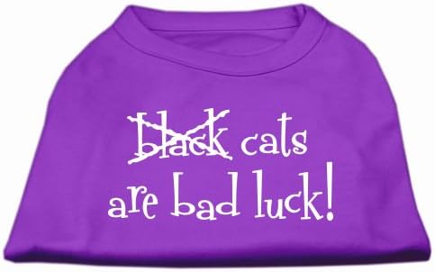 מוצרי חיות מחמד של מיראז 'חתולים שחורים הם חולצת הדפס מסך מזל רע, XX-LAGE, סגול