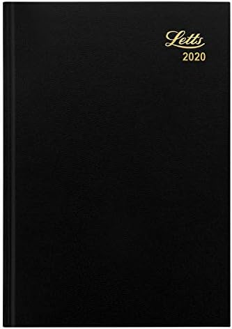 Letts Standard A5 יום ליומן עמוד 2020 - שחור
