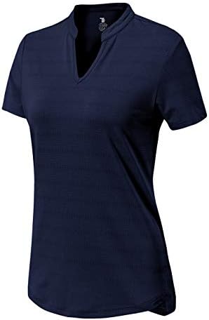 חולצות פולו גולף יבש לנשים יבש חולצות שרוול קצר V