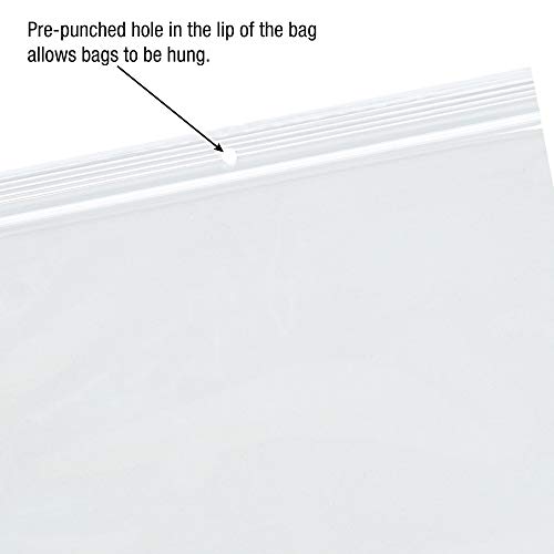 שותפים מותג PPB7014 שקיות פולי לשחזור עם HONG HOLE, 6 x 8, ברור