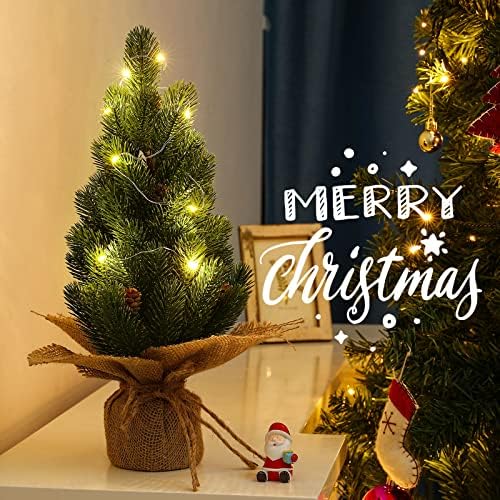 Roylvan עץ חג המולד המלאכותי של רוילבן מראש, עץ חג המולד קטן בגודל 15.8 אינץ