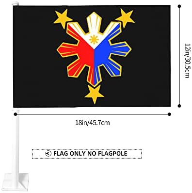 פיליפינים גאווה דגל כוכב דגל שמש דגל מכונית 12 x 18 אינץ