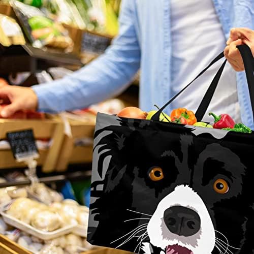 סל קניות לשימוש חוזר כלב גבול קולי ניידים מתקפלים שקיות מכולת פיקניק תיק קניות סל כביסה