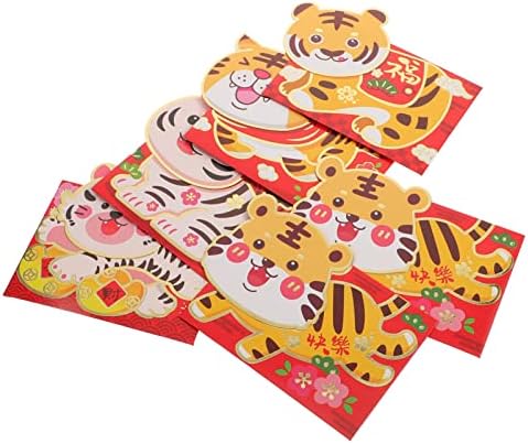 18 יחידות מנות יום הולדת סגנון אביב לראות תיק נמר מתנה חדש כסף הונגבאו גלגל המזלות פסטיבל אדום