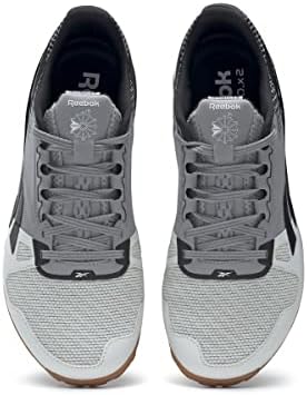 REEBOK UNISEX MDF60 נעל ריצה, אפור/שחור טהור, 12.5 גברים ארהב