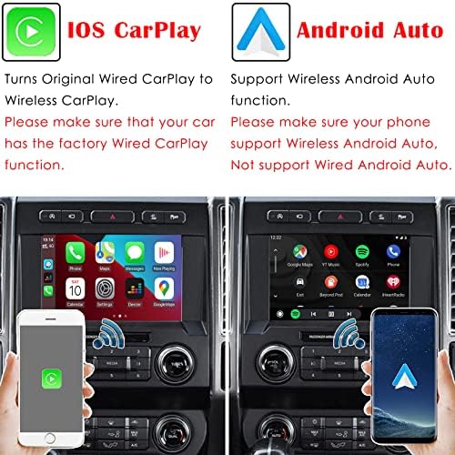 CarProkit UC-3S Wireless Carplay Android Auto Video Box, תמיכה בשיקוף iOS, פלט HDMI, Bluetooth מובנה,