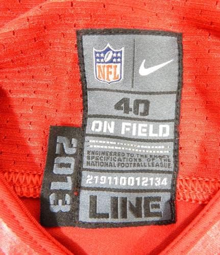 2013 סן פרנסיסקו 49ers 44 משחק הונפק אדום ג'רזי 40 DP35566 - משחק NFL לא חתום בשימוש בגופיות