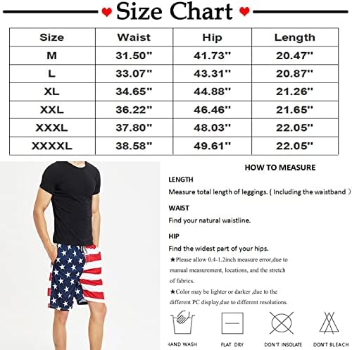 מכנסיים קצרים לגברים, ייבוש מהיר של גברים רופפים מכנסיים קצרים בגברים גדולים במיוחד דגל גדול מודפס