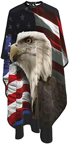 דגל אמריקאי קירח נשר ברבר קייפ מקצועי מספרה אטומה למים כיסוי כיסוי אנטי-סטטי תספורת קייפ שמפו שמפו אספיית ספר