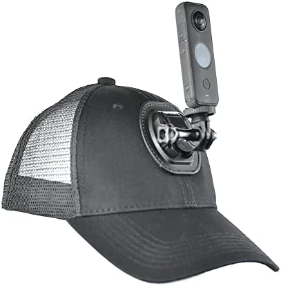 כובע בייסבול VGSION עם הרכבה על מצלמה עבור GoPro Hero 11/ Hero 10, Hero 9, Insta360 One RS, One X2, חומר נשימה