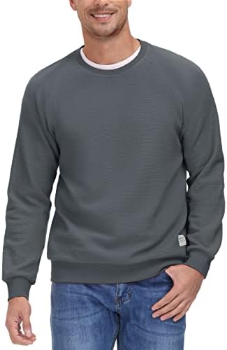 Magcomsen's Crewnneck Stepshirts קלים משקל סרוג סרוג סרוג סוודר סוודר שרוול ארוך חולצות